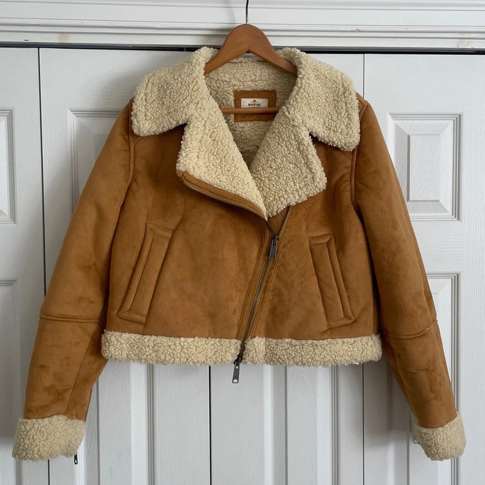 New Marine Layer Sherpa Moto Jacket size Large - Picture 5 of 16